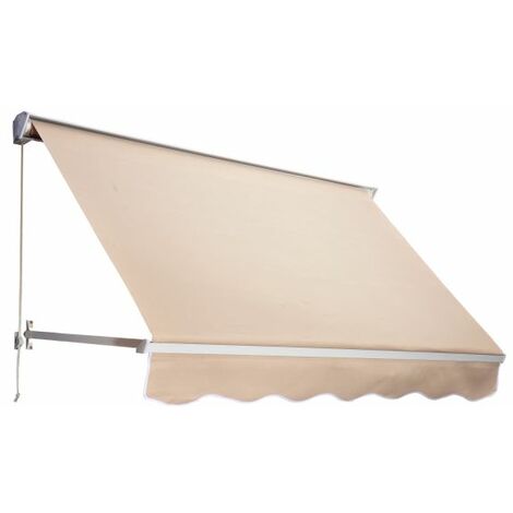 EASYCOMFORT Tenda da Sole Avvolgibile a Parete a Caduta, Beige, 180x70cm