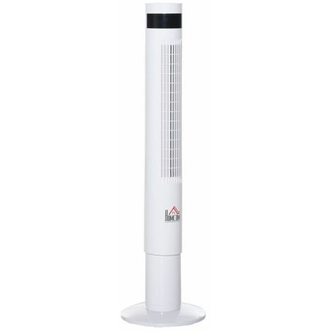 EASYCOMFORT Ventilatore a Colonna Piantana Rotonda, Oscillante 85° con Telecomando e Timer 12h, 3 Velocità e 3 Programmi, Bianco, 50W, 30 x 110cm