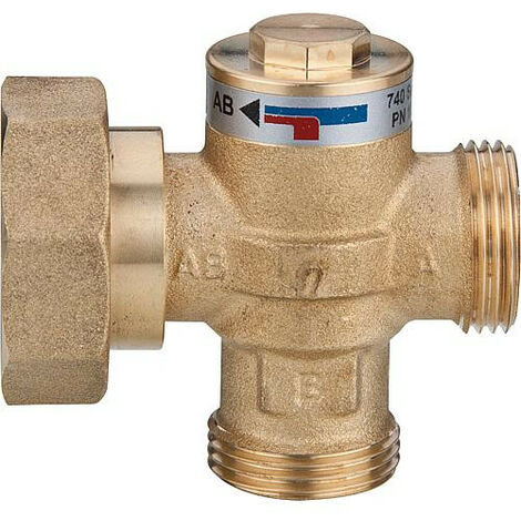 Easyflow Wood 741C04 Vanne retour anti-thermosiphon 55°C DN25(1")male/ecrou tournant