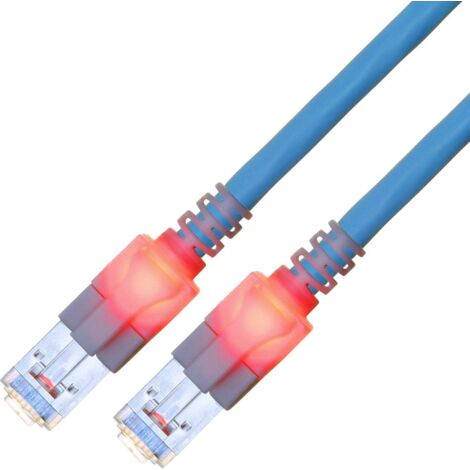 Easylan CS1OBCDCD0010 RJ45 Câble réseau, câble patch CAT 6 S/FTP 1 m bleu 1 pc(s) W893013