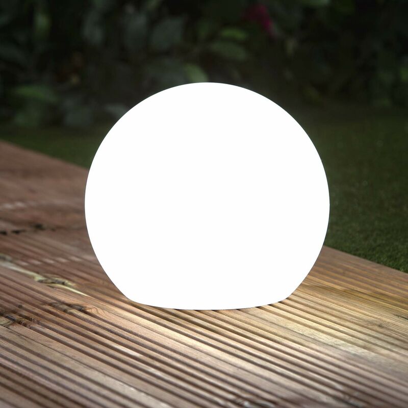 Image of Solar Deco Sphere 30 cm IP67 Luce da giardino con illuminazione a led con cambio di colore Lampada da giardino moderna per esterni, IP67, telecomando