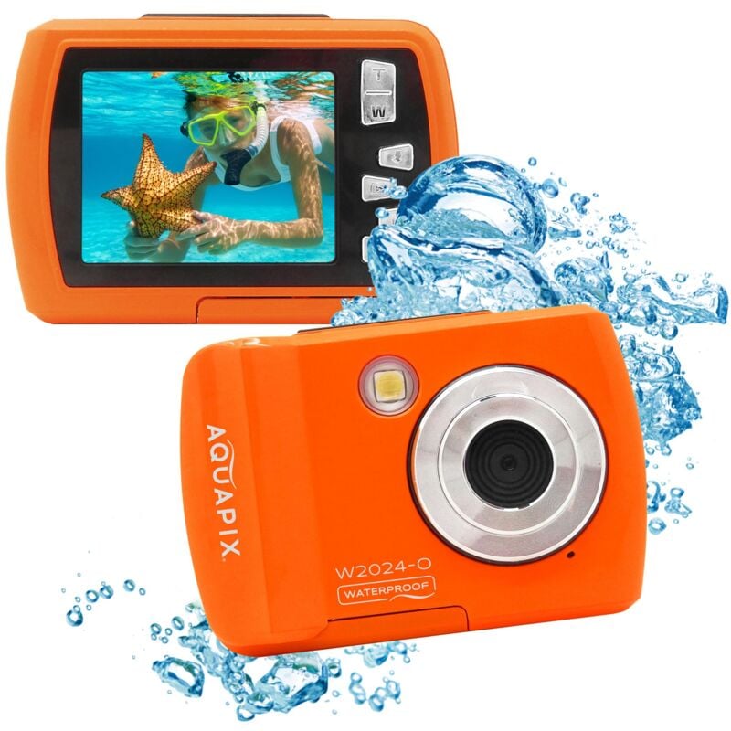 Aquapix W2024 Splash Orange Appareil photo de Digital Stills de 16 Mill. Pixel Waterproof Orange - Easypix