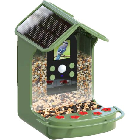 Easypix BirdyCam mangeoire à oiseaux verte Full HD