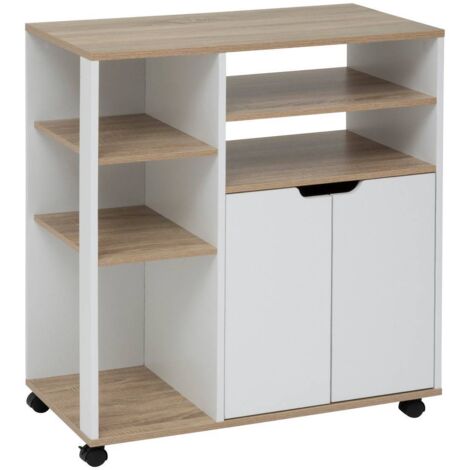 Eat up carro blanco y madera con ruedas - 5five