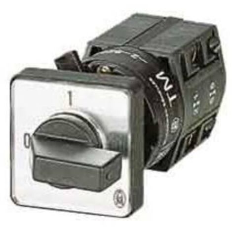 EATON 015073 INTERRUTTORE ON/OFF, CONTATTI: 2, 10 A, PANNELLO ANTERIORE: 0  1, 90 GRADI, INSTALLAZIONE CENTRALIZZATA
