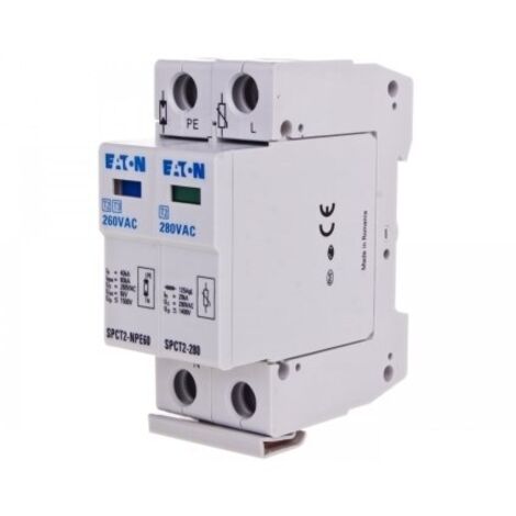 Eaton 167594 SPCT2-280/2 Scaricatore di sovratensioni Protezione da sovratensioni per: Armadi di distribuzione 20 kA 1