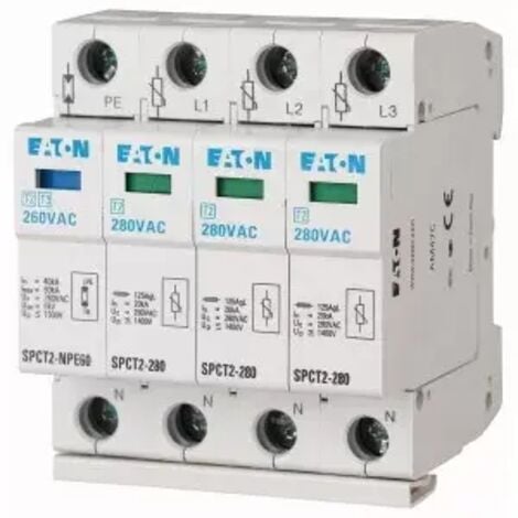 Eaton 167620 SPCT2-280-3+NPE Überspannungsschutz-Ableiter Überspannungsschutz für: Verteilerschrank