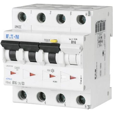 Eaton 170997 Interrupteur différentiel/Disjoncteur de protection 4 pôles 10 A 0.03 A 415 V/AC D986481
