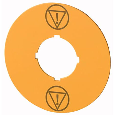 EATON 180472 PLAQUE DE SECOURS EN, JAUNE, D = 60 MM, AVEC SYMBOLE IEC60417-5638