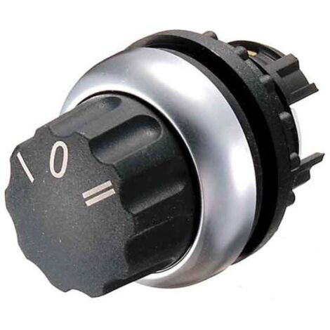 Eaton 216863 M22-WR3 Interruttore Anello frontale in plastica Interruttore rotativo Nero 1 pz.