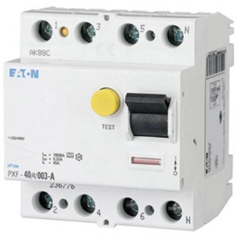 EATON 236780 PXF-63/4/003-A DISJONCTEUR DIFFÉRENTIEL A 4 PÔLES 63 A 0.03 A 400 V