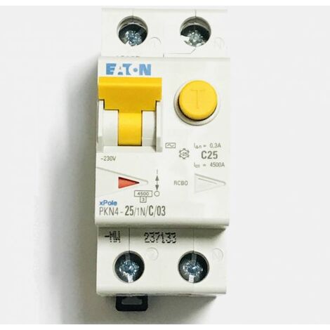 Eaton Pkn4-32/1n/c/003-a interruttore magnetotermico differenziale 1p+n 32a  c 0