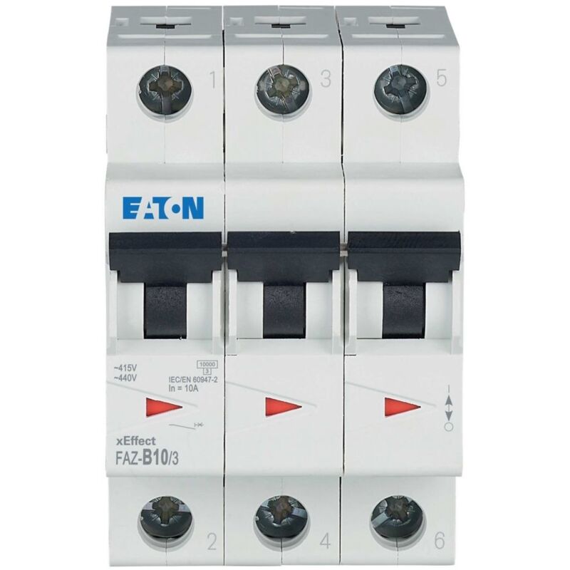 Eaton - 278843 disjoncteur, 10 a, 3P, b-char