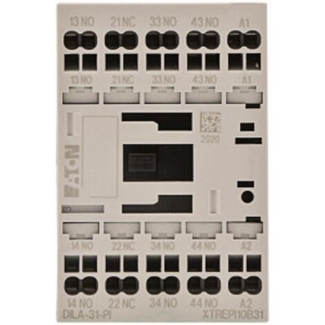 Eaton Contattore ausiliario, 24 V DC, 3 NA, 1 NC, Morsetti push-in, Azionamento DC, 199213