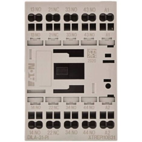 Eaton Contattore ausiliario, 24 V DC, 3 NA, 1 NC, Morsetti push-in, Azionamento DC, 199213