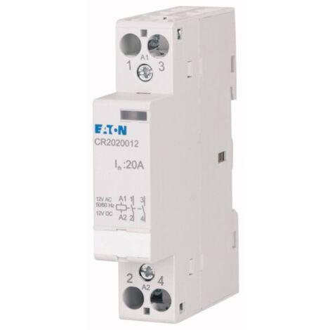 Eaton CR2002012 Contattore d'installazione Tensione nom.: 12 V DC/AC Corrente di commut. max.: 20 A 2 NC 1 pz.