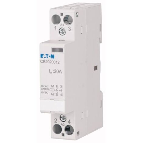 Eaton CR2011008 Contattore dinstallazione Tensione nom.: 8 V DC/AC Corrente di commut. max.: 20 A 1 NA, 1 NC 1 pz.