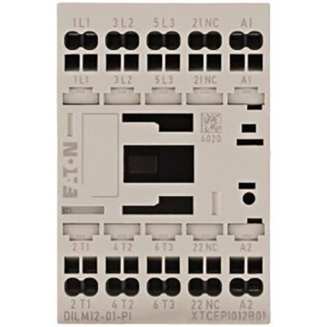 Eaton DILM12-01(230V50HZ,240V60HZ)-PI Contacteur de puissance 3 NO (T) 5.5 kW 12 A 1 pc(s) W064242
