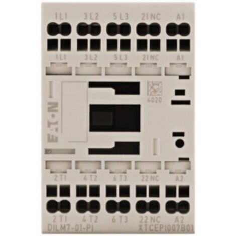 Eaton DILM7-01(230V50HZ,240V60HZ)-PI Contattore di potenza 3 NA 3 kW 7 A 1 pz.