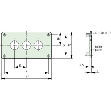 Eaton Einbautableau M22-E4