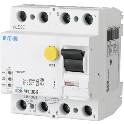 EATON Electric FI-Schutzschalter allstromsensitiv FRCdM-63/4/003-G/B 63/0,03A 4polig G/B