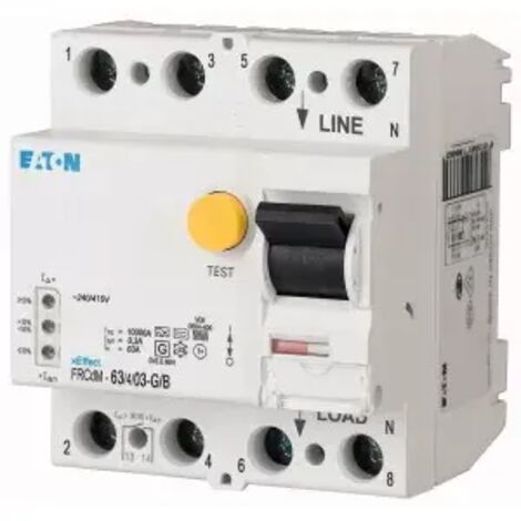 EATON Electric FI-Schutzschalter allstromsensitiv FRCdM-63/4/03-G/B 63/0,3A 4polig G/B