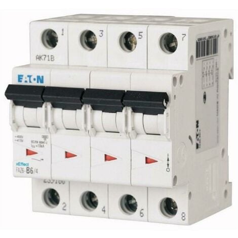 Interruttore magnetotermico Eaton 40A 4 poli 6KA curva C 4 moduli 239222