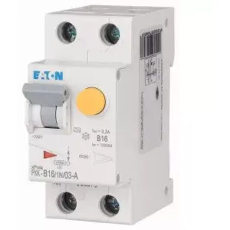 Eaton FI-/LS-Schalterkombination, 16 A, 300 mA, Auslösecharakteristik LS-Schalter: B, 1p + N, Auslösecharakteristik FI-Schalter: A, 236956