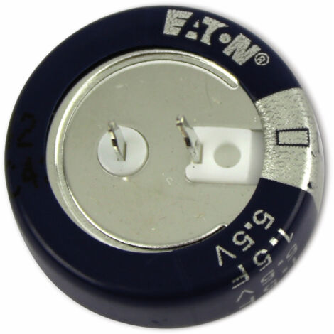 EATON Gold Cap-Elko 1,5F, 5,5V, axial, 21,5x6,9 mm, KR-5R5C155-R