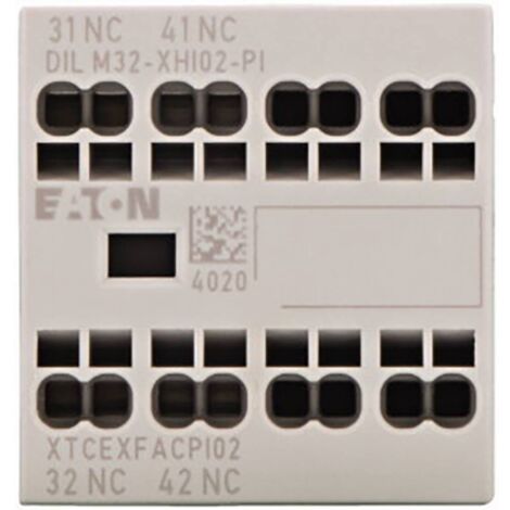 Eaton Hilfsschalterbaustein, 2-polig, Ith= 16 A, 2 Ö, Frontbefestigung, Push-in-Klemmen, DILM7-10 - DILM38-10, 199310