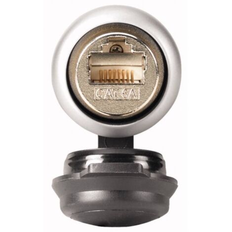 Eaton Interfaccia Bulkhead, presa RJ45, Cat. 6a, diaframma: titanio, EP-400122