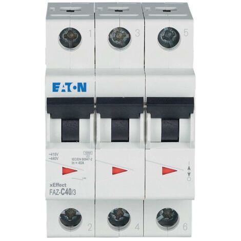Eaton Interruptor Automático Modular Negro 40A Tipo C 15kA