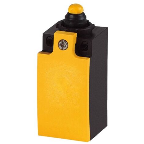 Eaton Interruttore di posizione, pulsante a fungo, unità base, espandibile, 1 S, 1 NC (ad apertura ritardata), morsetto a vite, giallo, plastica, -25 - +70 °C, 106791
