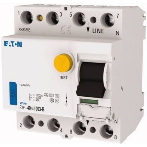 Eaton Interruttore differenziale, sensibile a tutte le correnti, 40 A, 4p, 30 mA, Tipo B, 300299