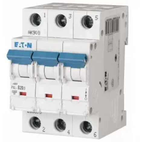 Eaton LS-Schalter m.Beschrift. B 20A, 3p PXL-B20/3
