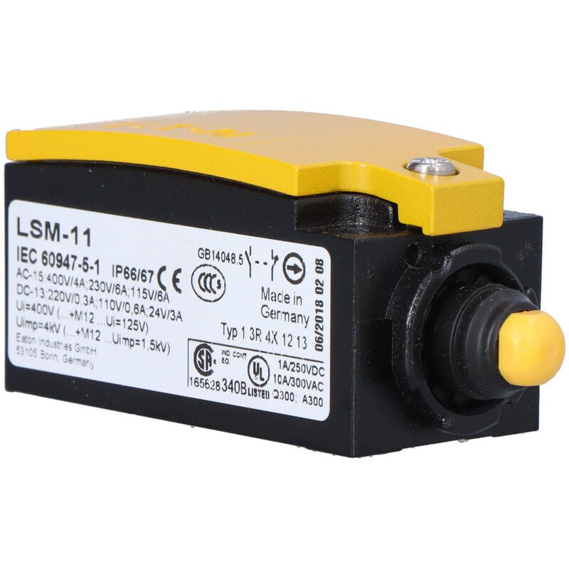 Interrupteur de fin de course Eaton Eaton Moeller, Poussoir, no/nf, 6A, 415V ( Prix pour 1 )