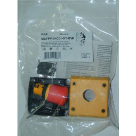 Eaton M22-PV-2KC01-IY1-BVP Not-Aus-Schalter    2 Öffner IP66 1 St.