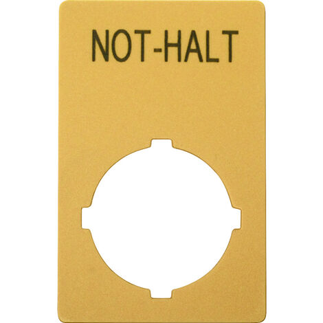 Eaton M22-XZK1-D99 Bezeichnungsschild  (B x H) 33 mm x 50 mm NOT-HALT Gelb 1 St.