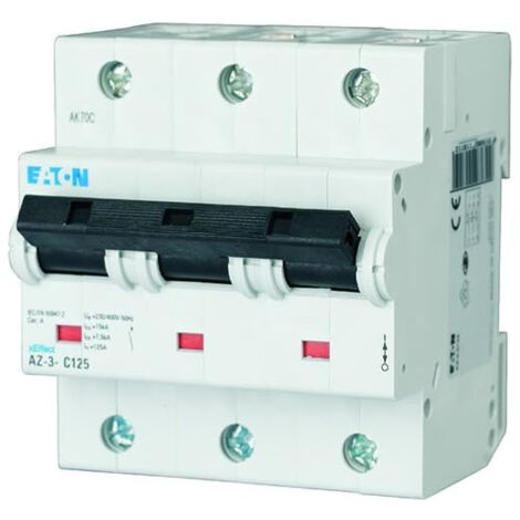 EATON MCB DISJONCTEUR TYPE B, 3 BROCHES 80 A 400 V, CAPACITÉ DE COUPURE 20 KA AZ 174512