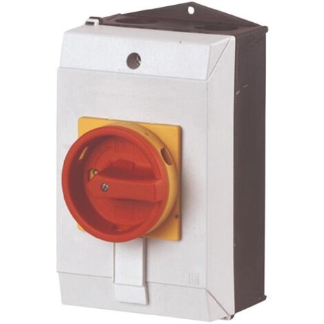 Eaton Moeller T0-3-8342/I1/SVB Interruptor principal, 6 polos, 20 a, 90°, bloqueable en posición 0, montaje en superficie