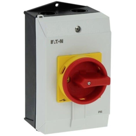 Eaton P1-40/I2H/SVB EIN-AUS-Schalter mit NOT-Aus-Schalter, verriegelbar 40 A 690 V 1 x 90 ° Grau, Sc