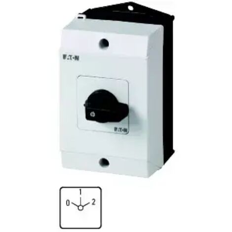 Eaton Polumschalter, T0, 20 A, Aufbau, 4 Baueinheit(en), Kontakte: 8, 60 °, rastend, mit 0-Stellung, 0-1-2, Abwicklungs