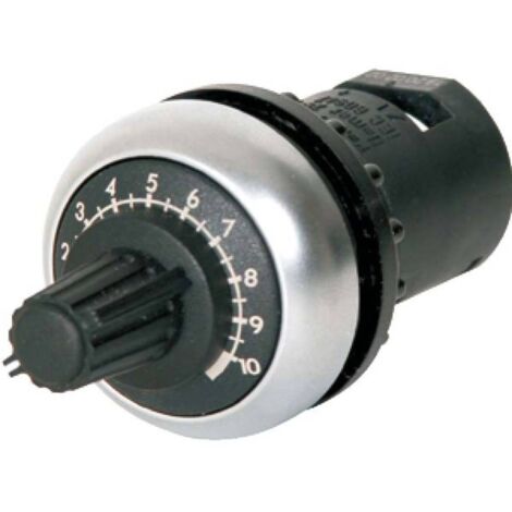 Eaton Potenziometro, classico, M22, 22,5 mm, R 1 kΩ, P 0,5 W, anello frontale nero, 232231