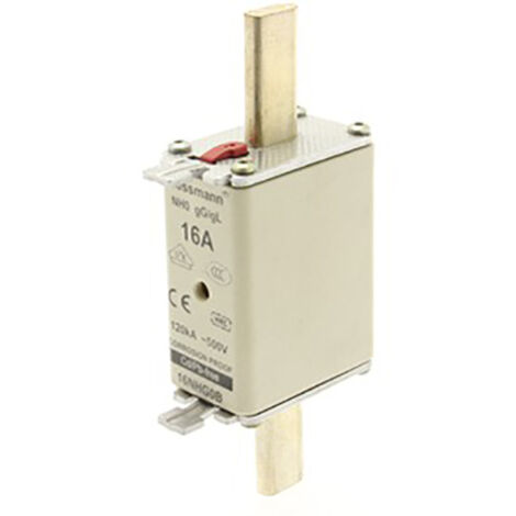 Eaton Sicherungseinsatz, Niederspannung, 6 A, AC 500 V, 120 kA, NH0, gL/gG, IEC, Doppelkennmelder, spannungsführende Gr