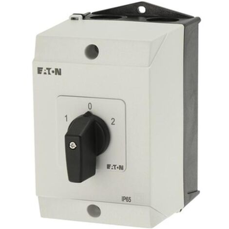 Eaton Umschalter, T3, 32 A, Aufbau, 3 Baueinheit(en), Kontakte: 6, 60 °, rastend, mit 0-Stellung, 1-0-2, Abwicklungs Nr