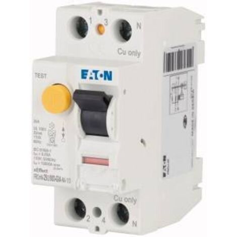 Eaton Y7-167693 FRCMM-25/2/003-G/A-NA-110 Interrupteur différentiel biphasé G/A 25 A 0.003 A X559452