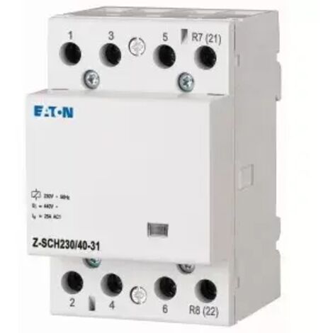 Eaton Z-SCH230/40-31 Installationsschütz Nennspannung: 230 V, 240 V Schaltstrom (max.): 40 A 3 Schli