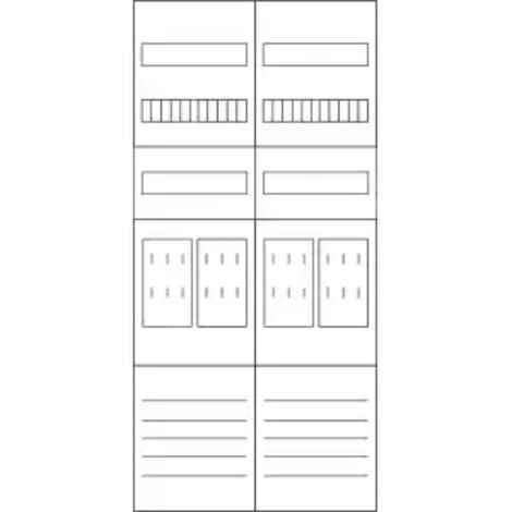 Eaton Zählerfeld, 2-feldrig, vorbereitet, Version Z27B0019 113074