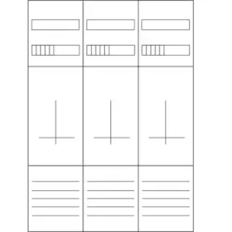 Eaton Zählerfeld, 3-feldrig, vorbereitet, Version Z37A1333 260412