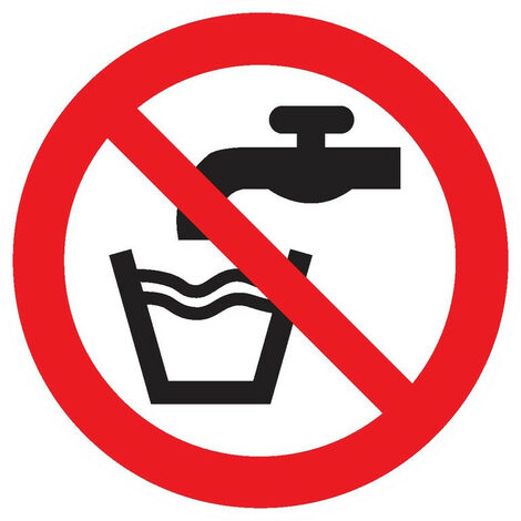 EAU NON POTABLE D.180MM NORMASIGN ISO 7010 en ADHESIF